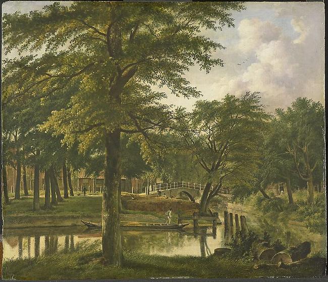 Wybrand Hendriks Gezicht op de Nieuwe Gracht te Haarlem ter hoogte van het Bolwerk oil painting picture